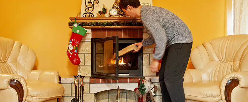 Rusted Metal Fireplace Restoration in Orinda, California